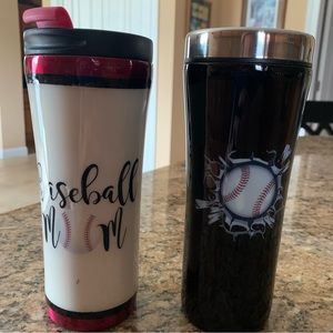Travel mugs 2- baseball theme